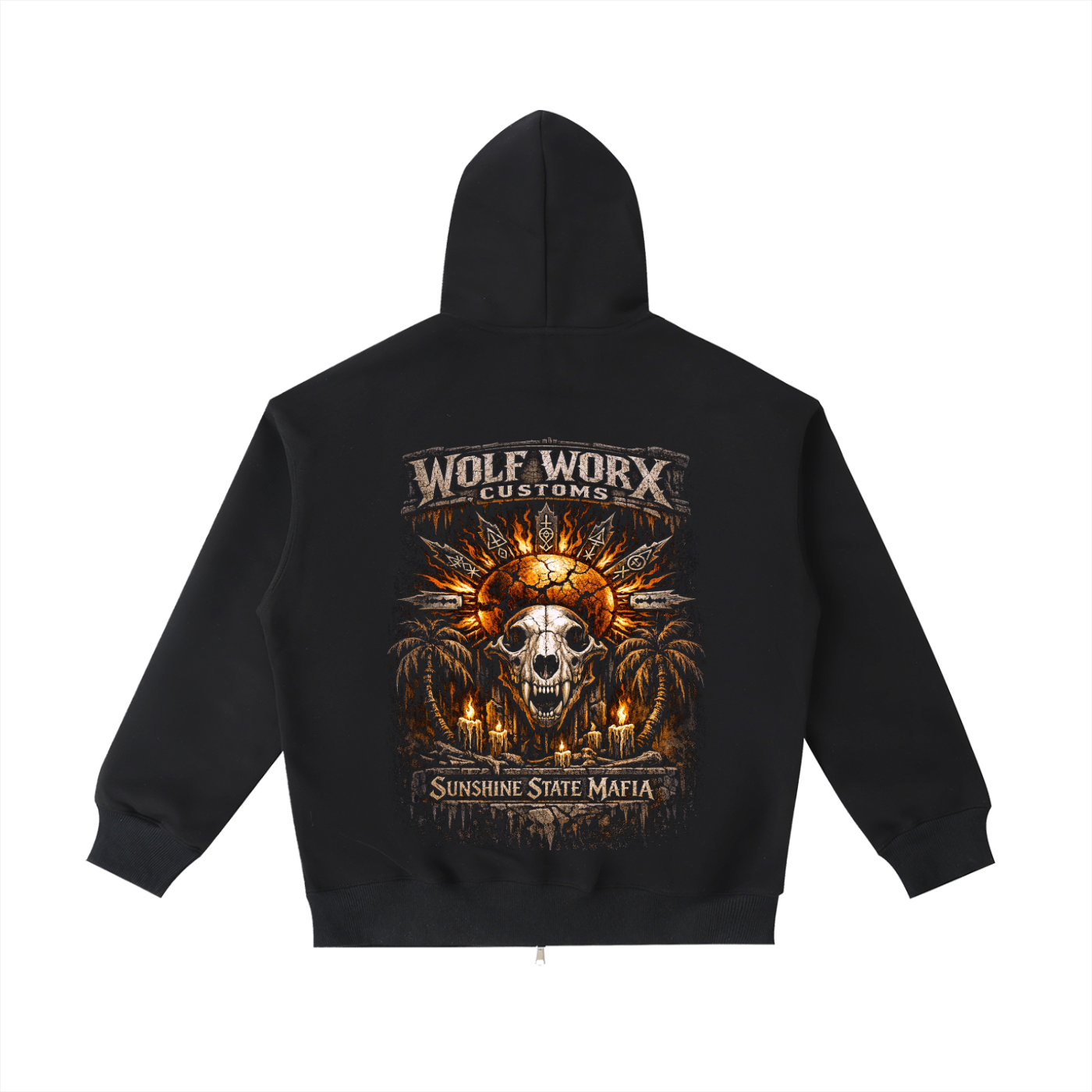 Wolf Worx Customs Sunshine State Mafia Sun and Sin Essential Heavyweight Pocket Hoodie