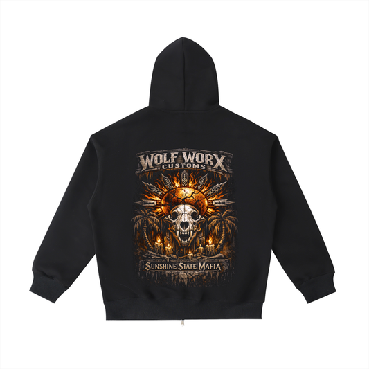 Wolf Worx Customs Sunshine State Mafia Sun and Sin Essential Heavyweight Pocket Hoodie