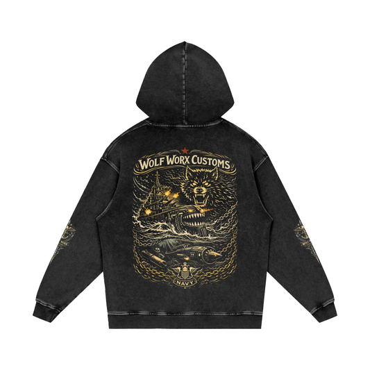 Wolf Worx Customs Hot Rod Heroes US Navy Hoodie