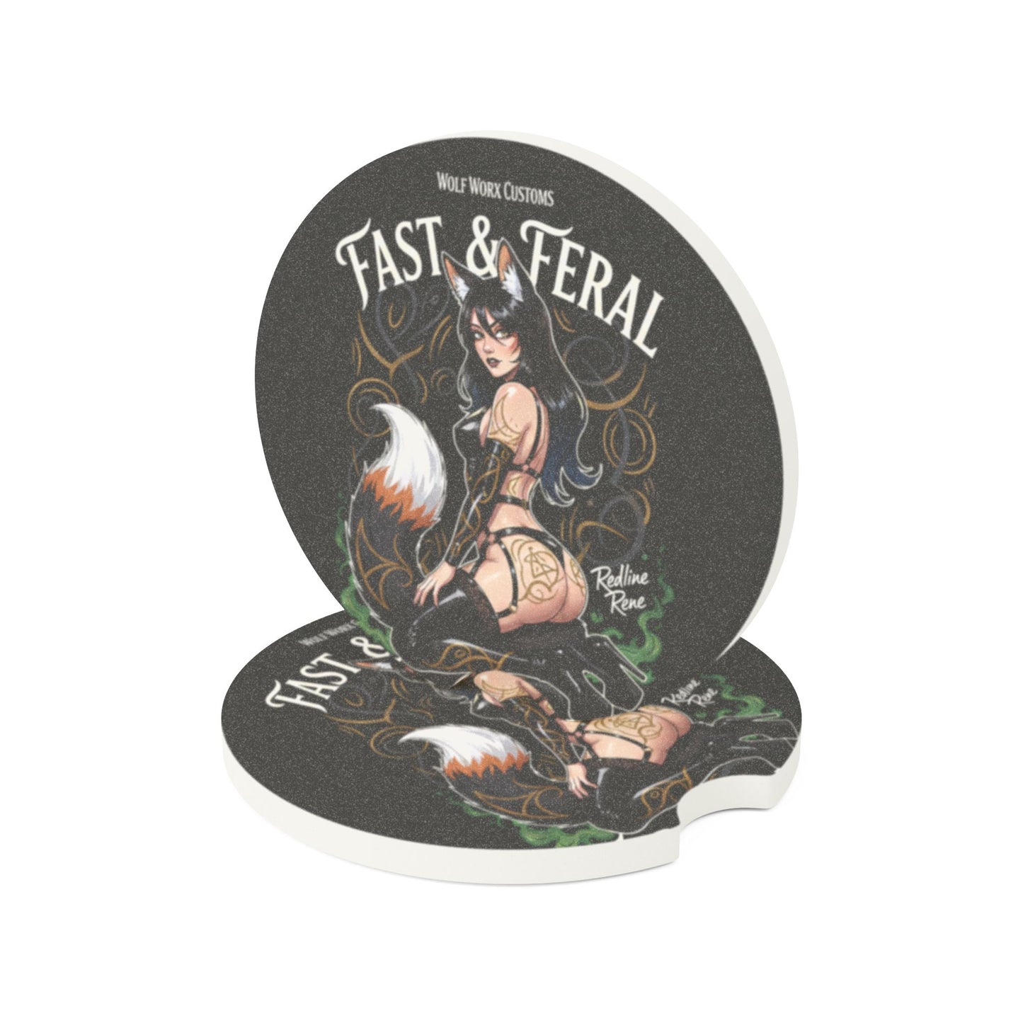 Feral Foxes Redline Car Coaster