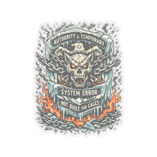 HEAT WINS! Kenzie Killz / Wolf Worx Customs / Witch Wolf / NO UR ISH Kenzie Cartoon Authority Is Temporary PROTEST COLLAB! ALL Proceeds Go To Charity! STICKER