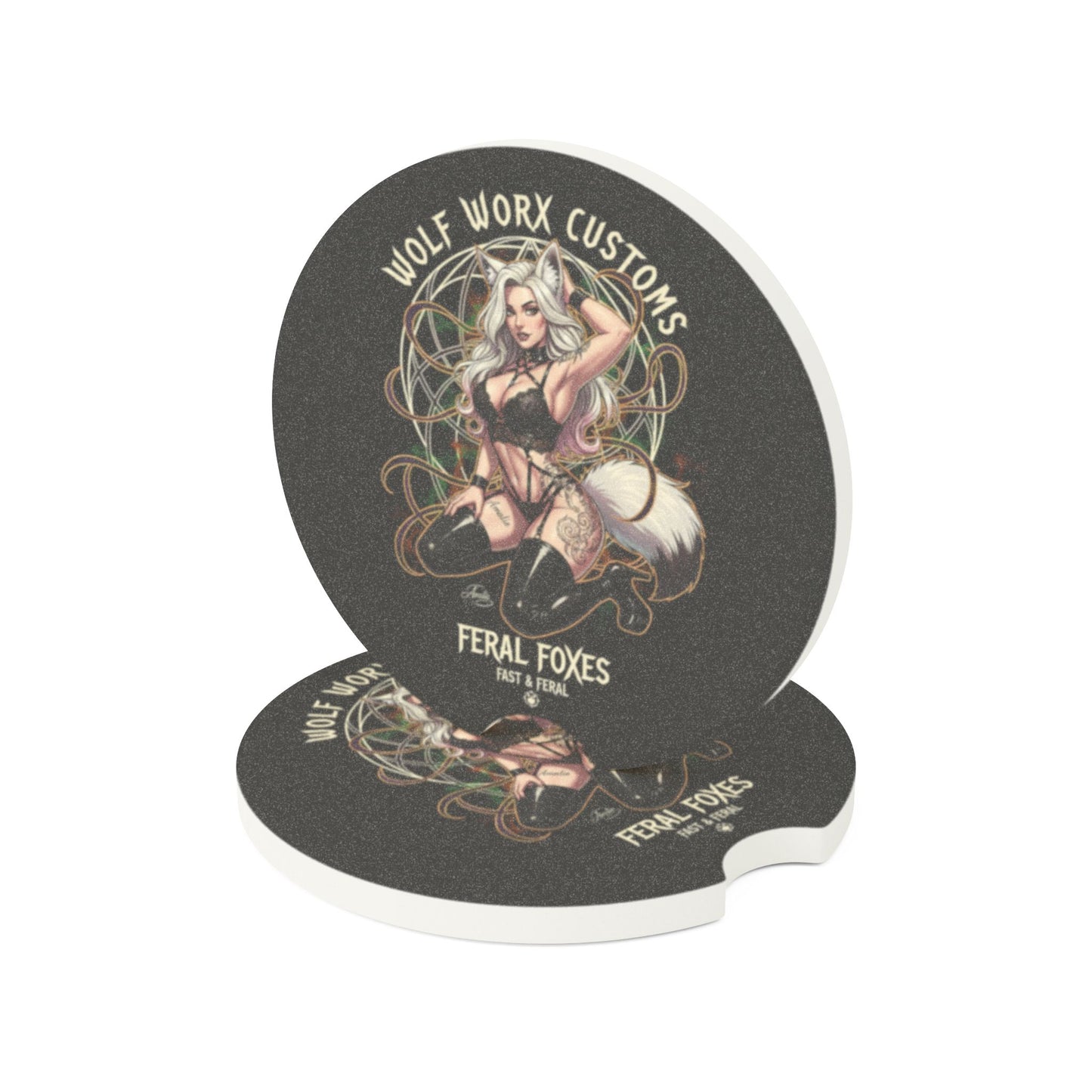 Feral Foxes Amalie Car Coaster