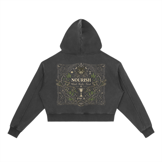 No Ur Ish NOURISH Vintage Washed Heavyweight Hoodie