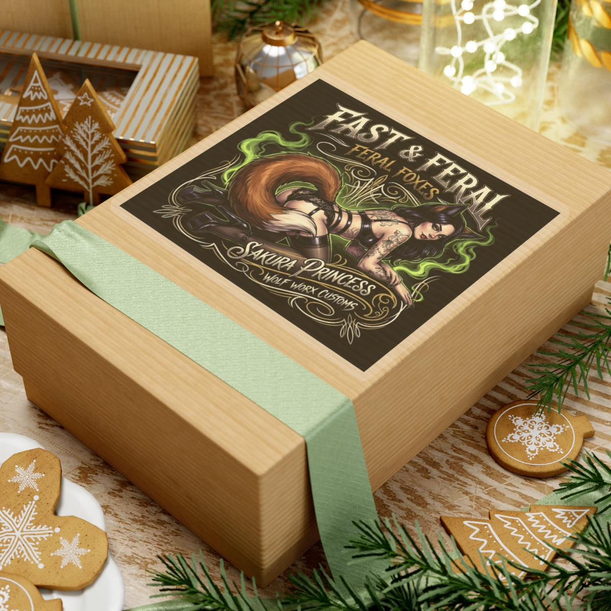 Feral Foxes Sakura Sticker