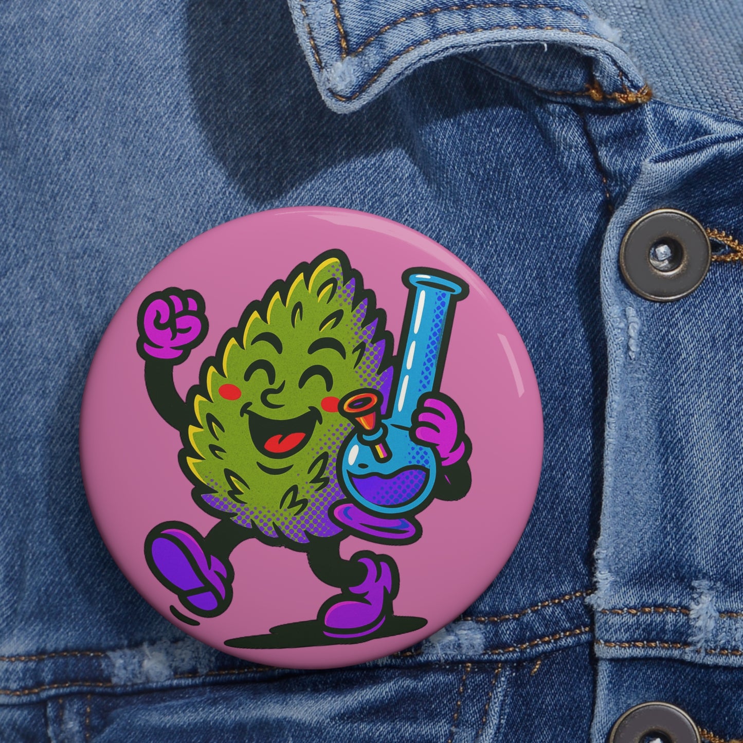 Colorful Marijuana Pin Buttons, Fun Cannabis Pins, Custom Badge, Gift for Stoners, Party Favors, Treat Yourself!