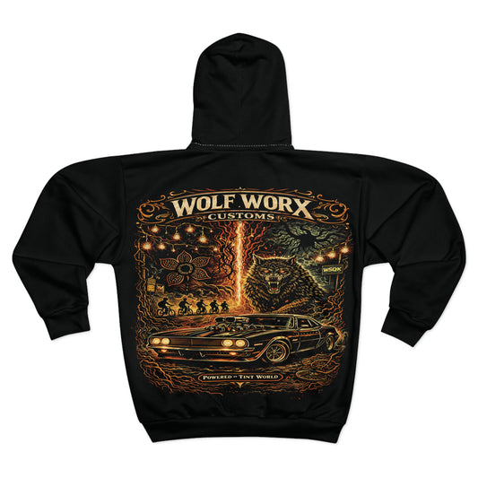 Wolf Worx Customs Stranger Things "Between Worlds" EXTREMELY LIMITED EDITION DROP Zippered Hoodie