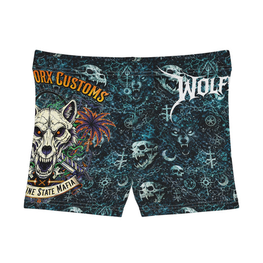 Fast & Feral Sunshine State Mafia Womens Blue Pattern Shorts