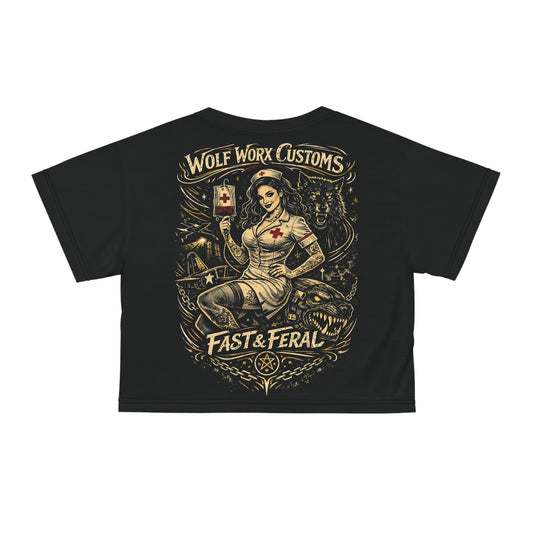 Wolf Worx Customs Fast & Feral Hot Rod Heroes Medical Cropped Baby T