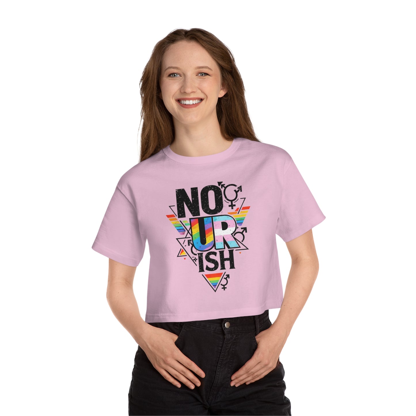 No Ur Ish NOURISH Cropped PRIDE T-Shirt