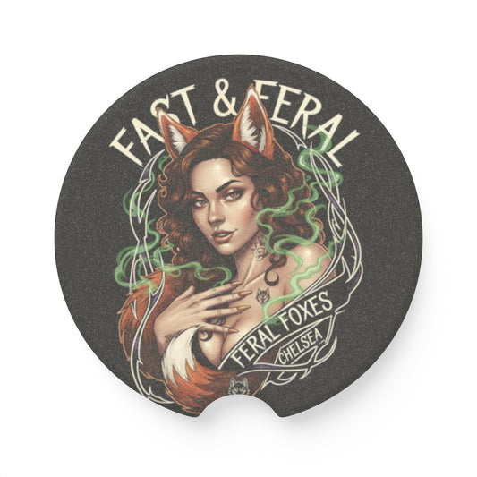 Feral Foxes Chelsea Car Coaster
