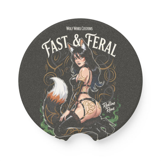 Feral Foxes Redline Car Coaster