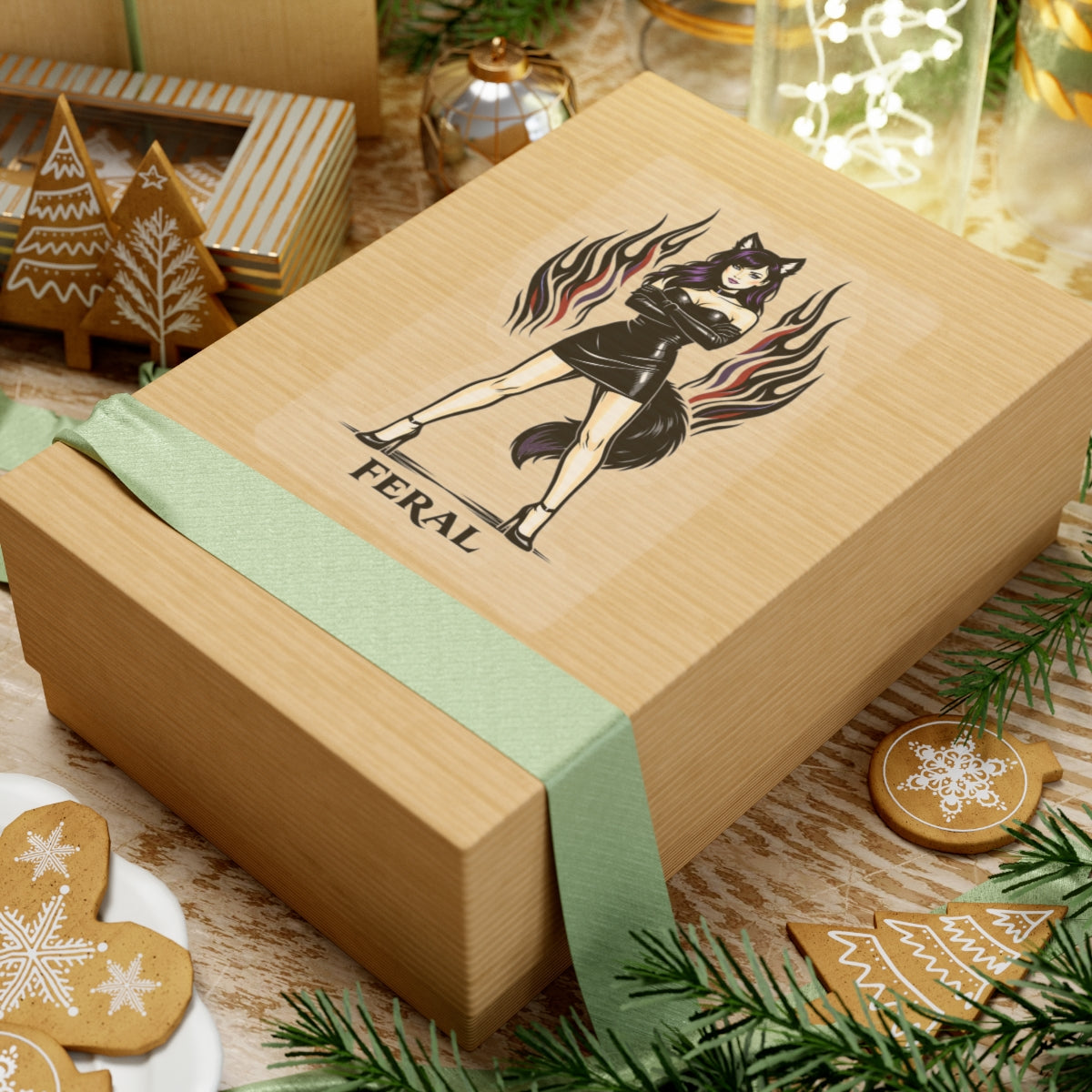 Wolf Worx Customs Feral Pinup Sticker