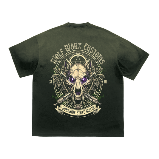 Wolf Worx Customs Sunshine State Mafia Tiger Stripe Gradient Washed T-Shirt
