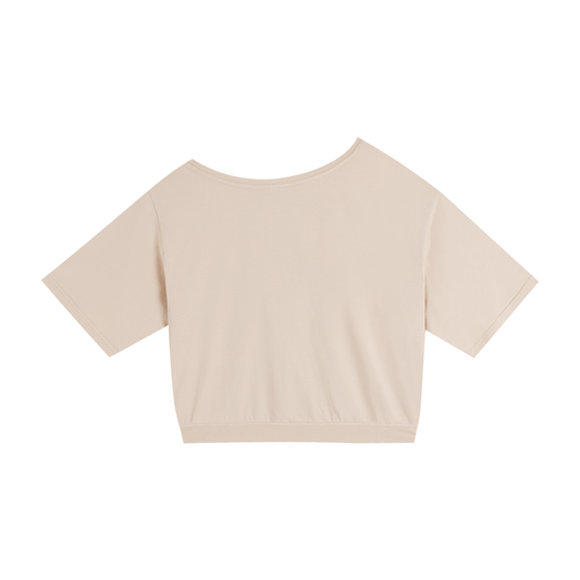 Fast & Feral Boosted & Bratty Asymmetric Shoulder Oversized Cotton T-Shirt