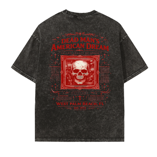 Wolf Worx Customs Gasoline Gospel Dead Dream Vintage Washed Frayed Edge T-Shirt