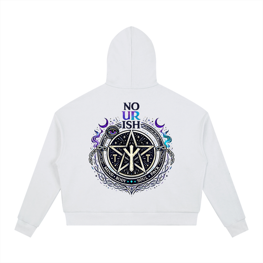 No Ur Ish NOURISH Contrast Drawstring Hoodie