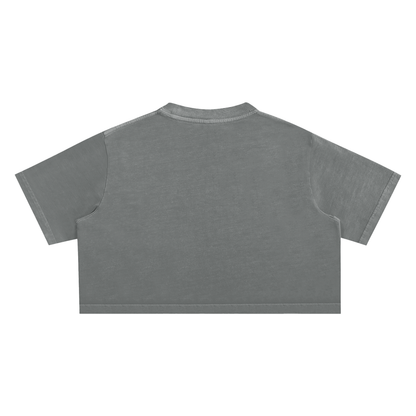 Fast & Feral Gasoline Gospel Snow Washed Crop Top