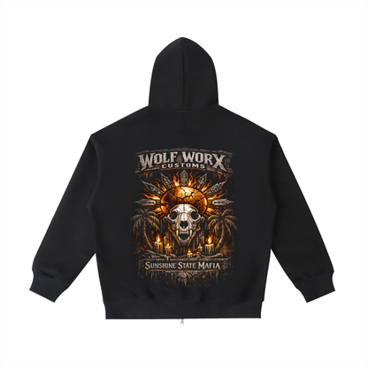 Wolf Worx Customs Sunshine State Mafia Sun and Sin Essential Heavyweight Pocket Hoodie
