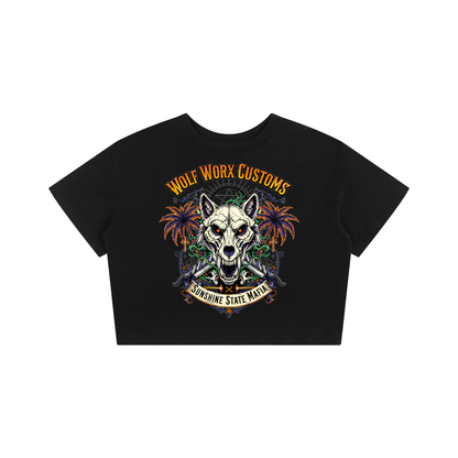 Wolf Worx Customs Sunshine State Mafia Black Baby Tee Seamless T-Shirt - 200 GSM