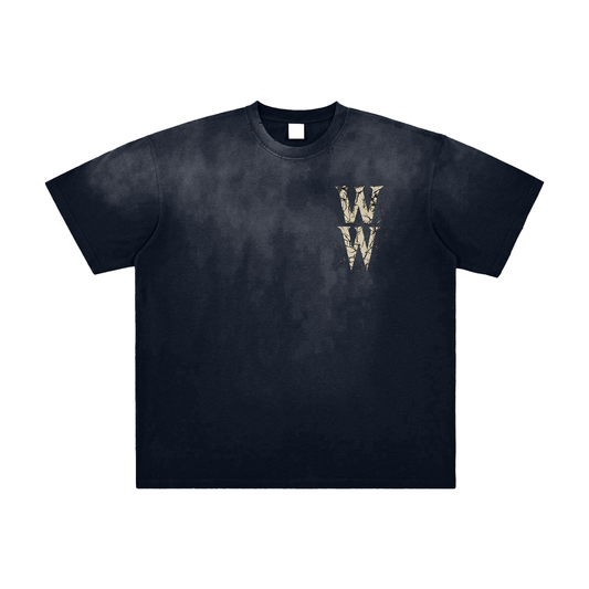 Wolf Worx Customs Words To Live By Vintage Washed Frayed T-Shirt