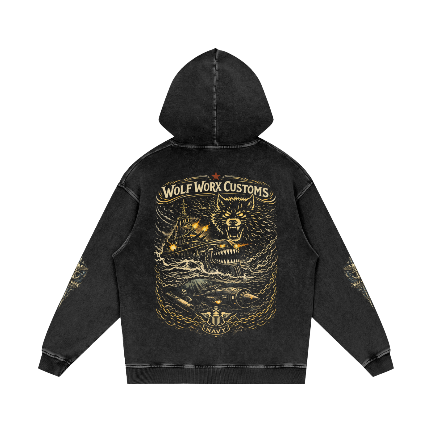 Wolf Worx Customs Hot Rod Heroes US Navy Hoodie