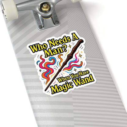 Harry Potter After Dark Magic Wand Double Entendre Sticker, Fun Quote Decal, Witchy Gifts, Laptop Decor, Sticker for Empowerment