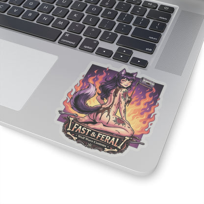 Wolf Worx Customs Fast & Feral Anime Sticker