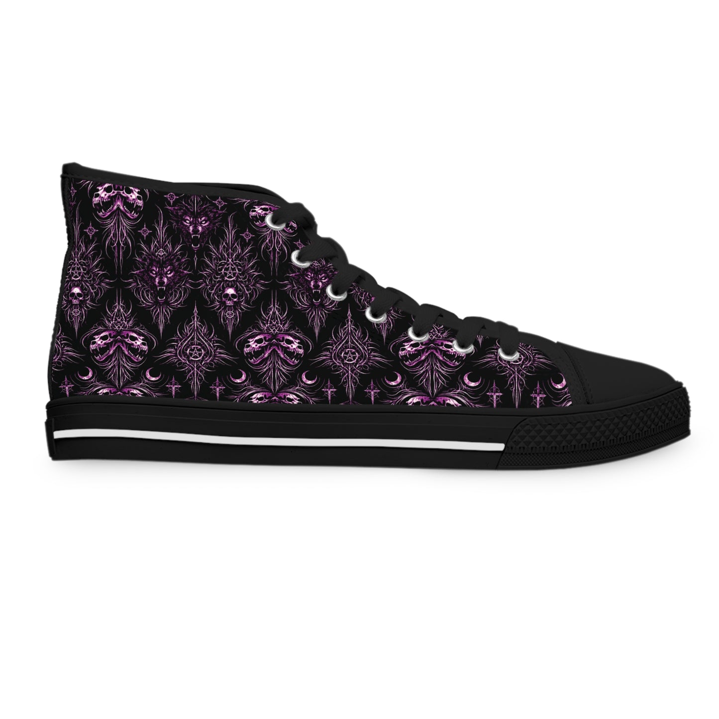Fast & Feral Purple Skull Women's High Top Sneakers