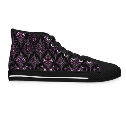 Fast & Feral Purple Skull Women's High Top Sneakers