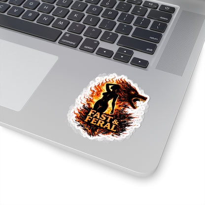 Wolf Worx Customs Flame Pinup Sticker