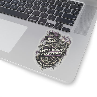 Wolf Worx Customs Cursed Combustion Sticker