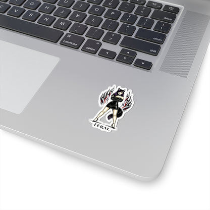 Wolf Worx Customs Feral Pinup Sticker