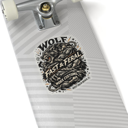 Wolf Worx Customs Wolf Snake Sticker