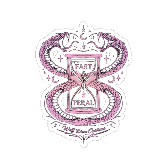 Wolf Worx Customs Fast & Feral Snakes Hourglass Sticker