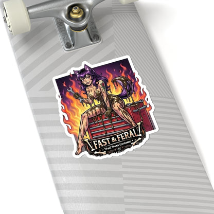 Wolf Worx Customs Fast & Feral Anime Sticker