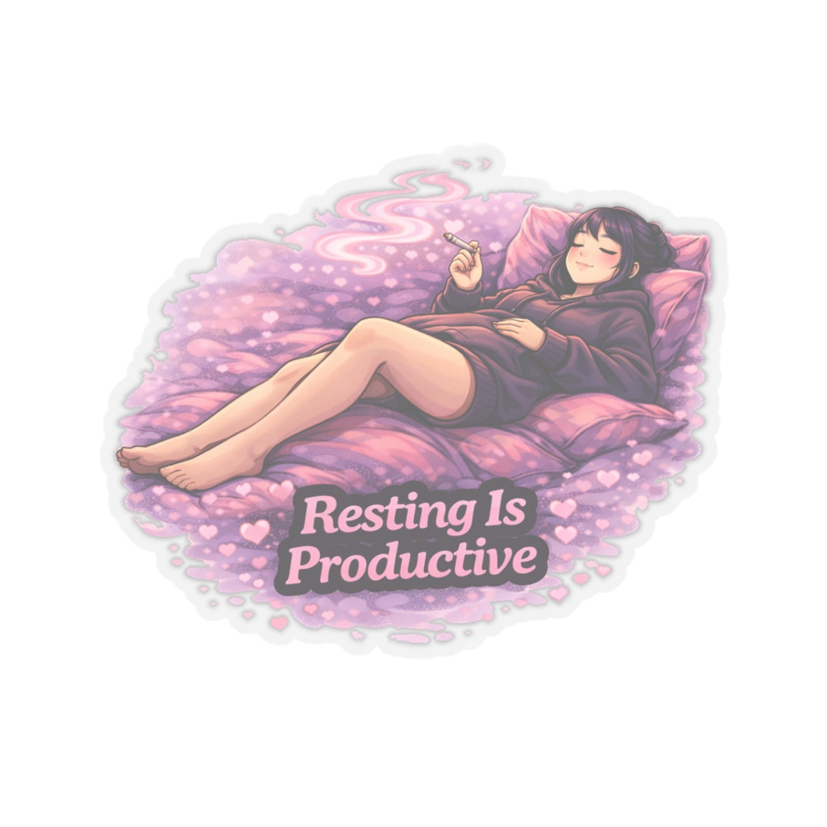Kenzie Killz Manic Merch Resting Is Productive Sticker