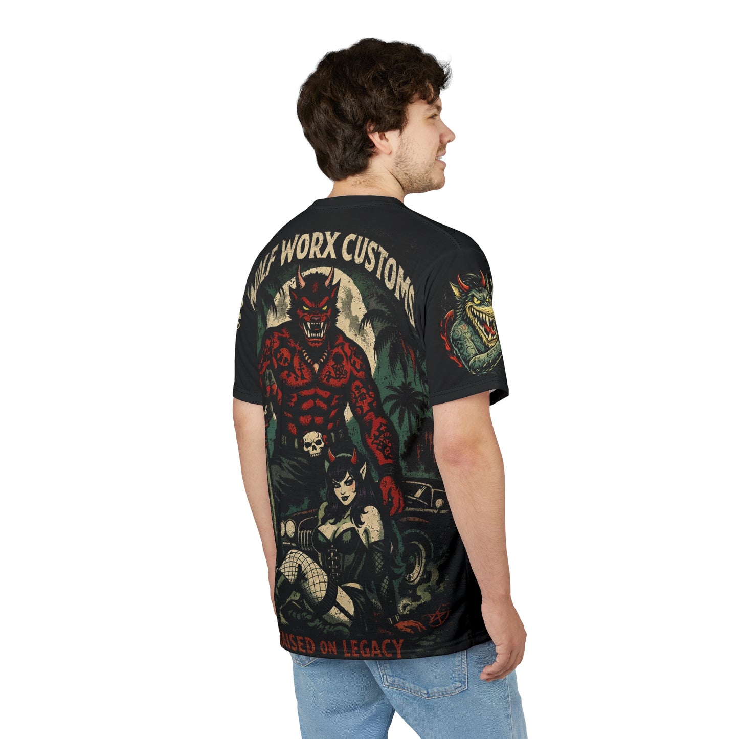 Wolf Worx Customs Raised On Legacy Swamp Devil Coop Inspired Vintage T- Shirt