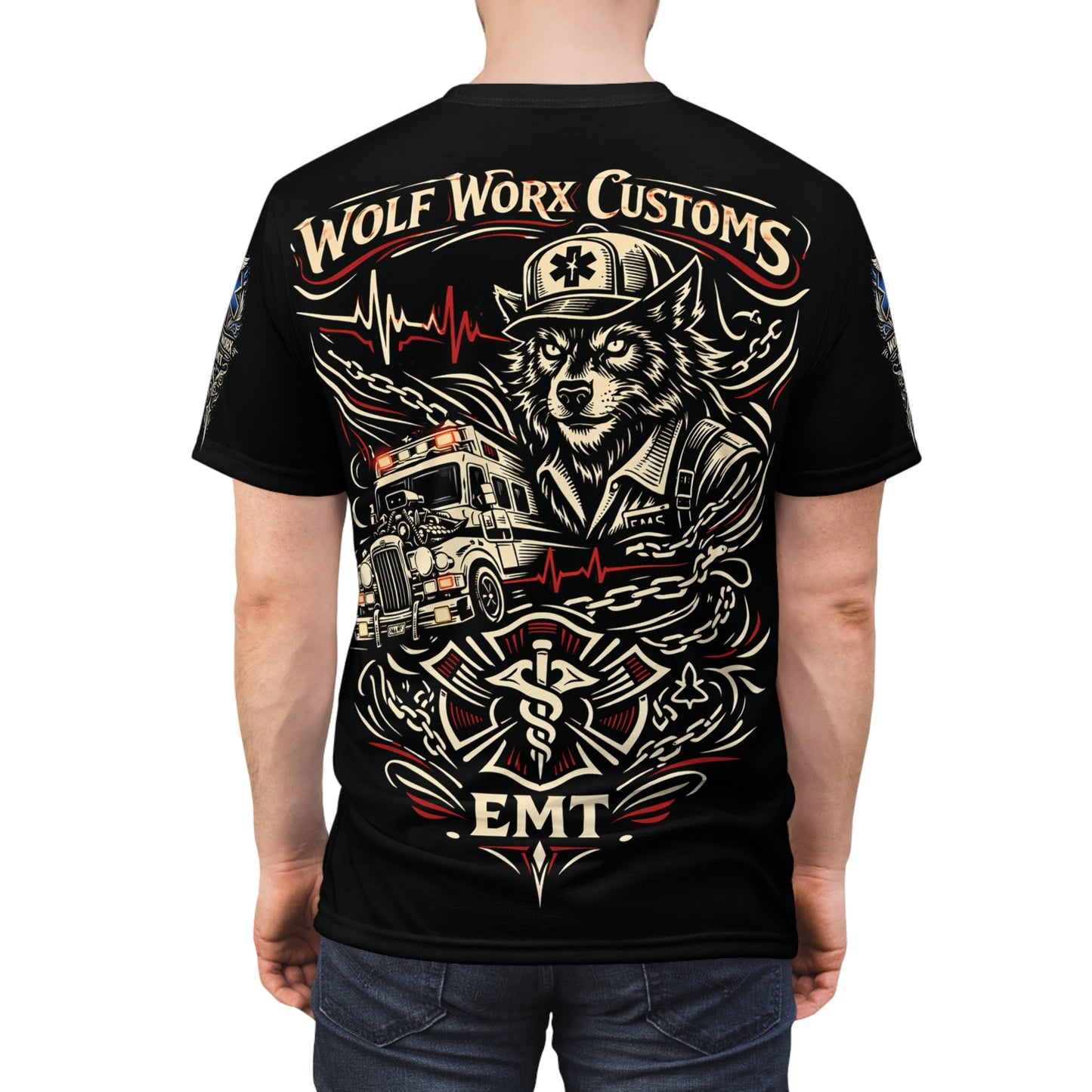 Wolf Worx Customs Hot Rod Heroes EMT T Shirt