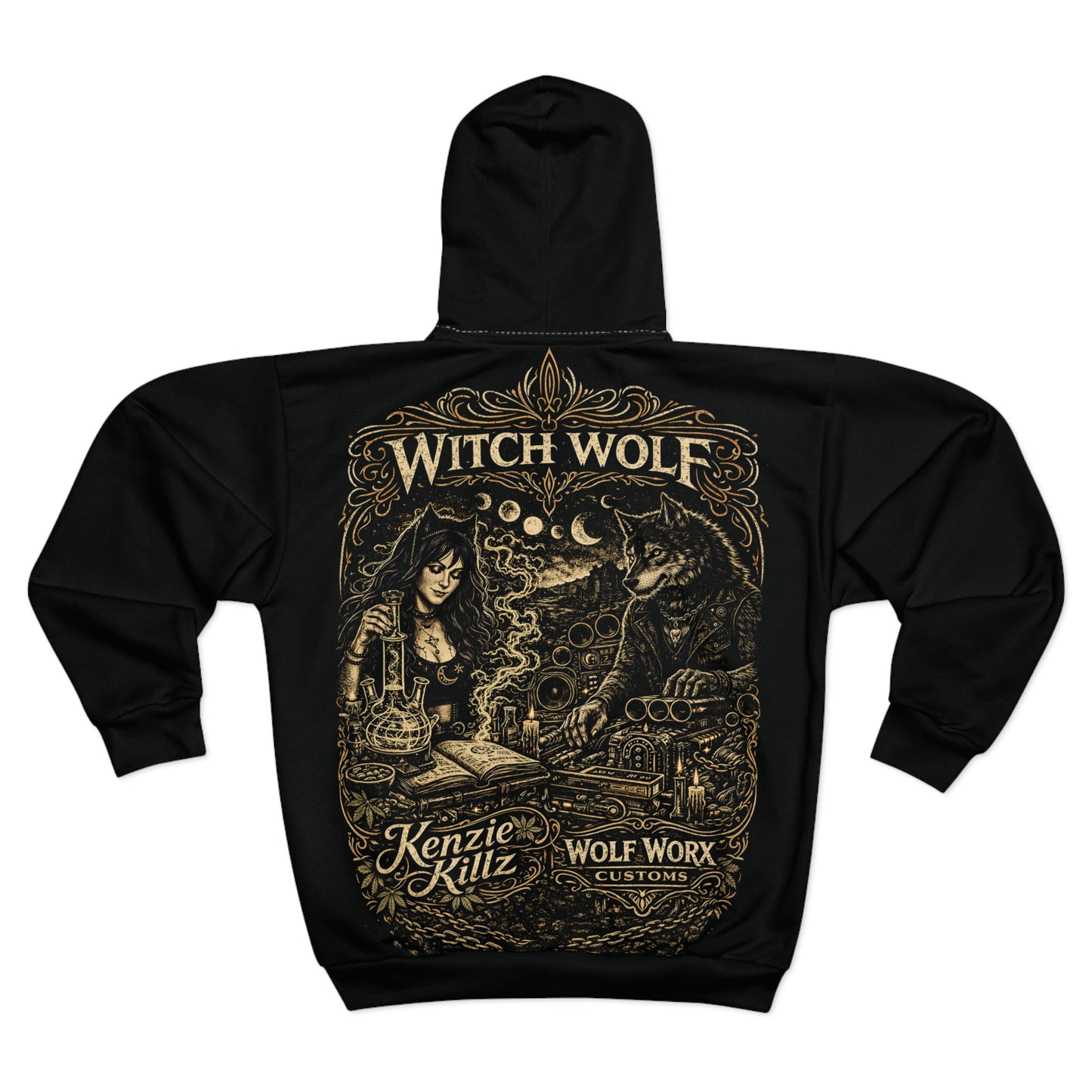 Wolf Worx Customs x Kenzie Killz x Witch Wolf Joint Effort Collab Hoodie