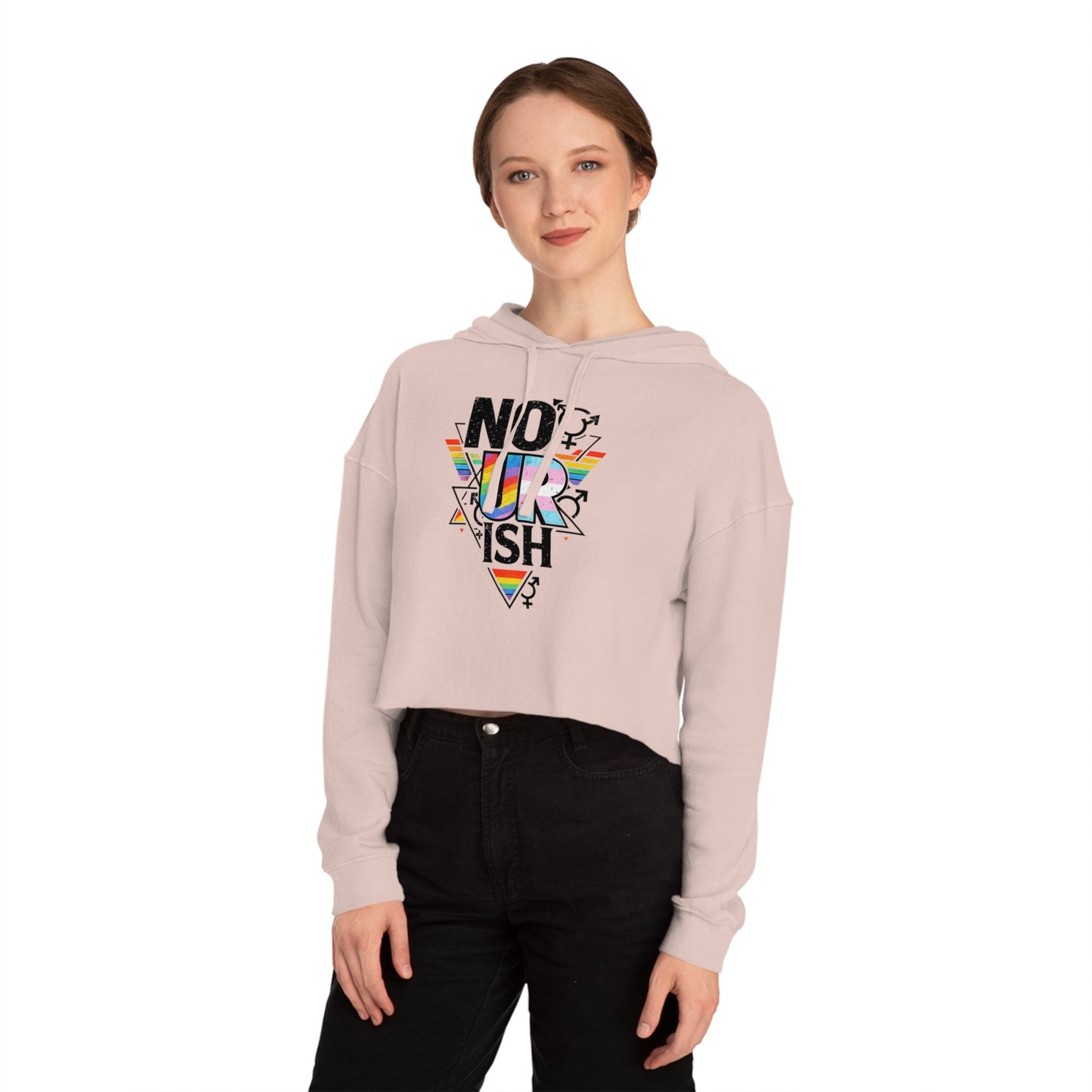 NO UR ISH Nourish Cropped Pride Sweatshirt (Proceeds Benefit Charity)