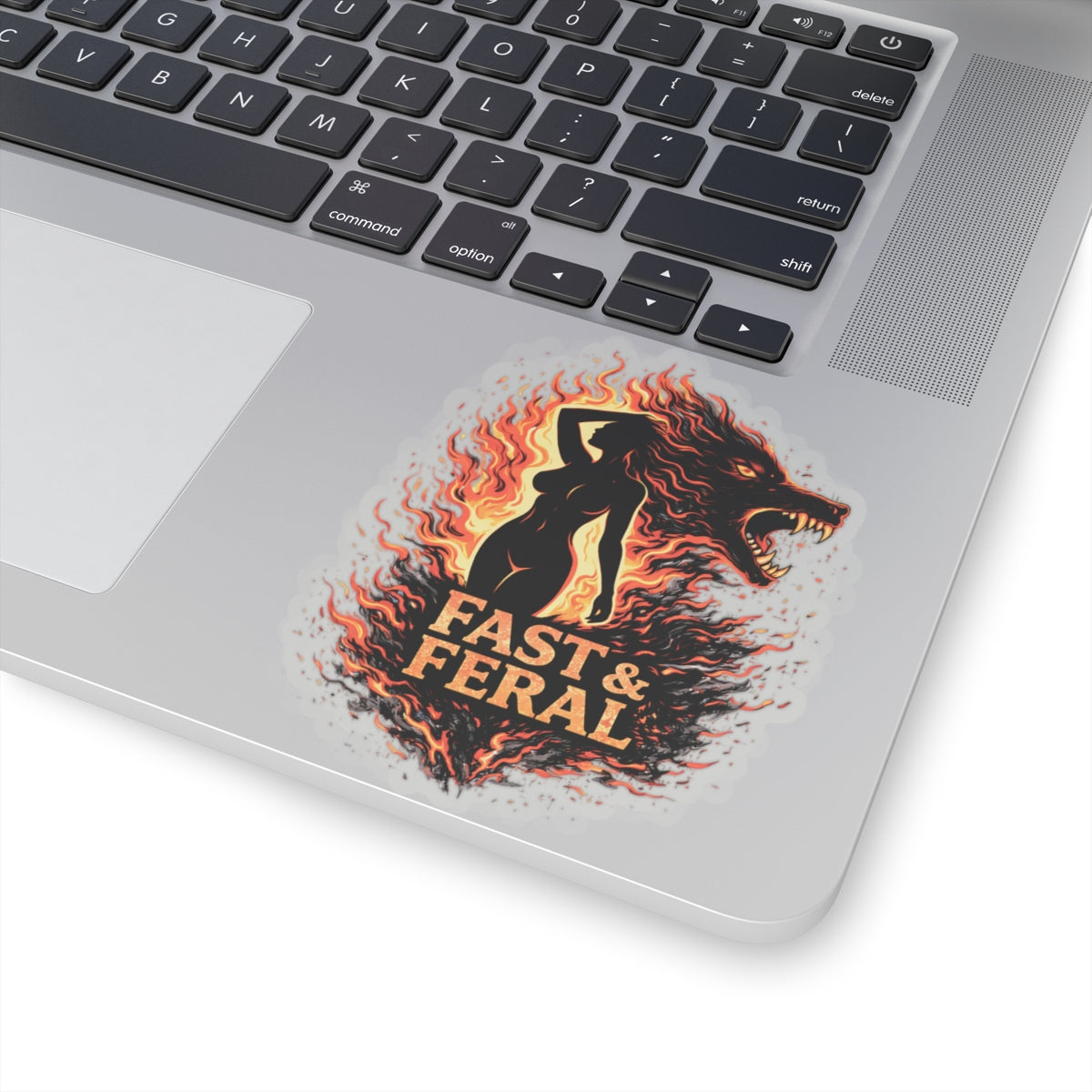 Wolf Worx Customs Flame Pinup Sticker