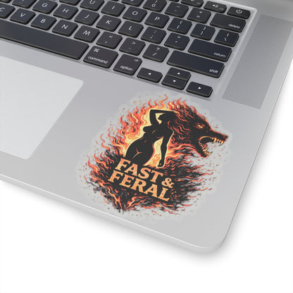 Wolf Worx Customs Flame Pinup Sticker