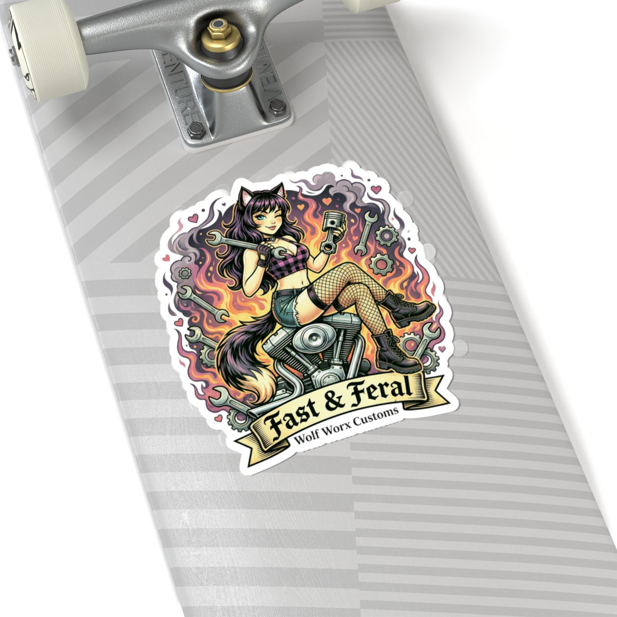 Wolf Worx Customs Fast & Feral Anime Sticker