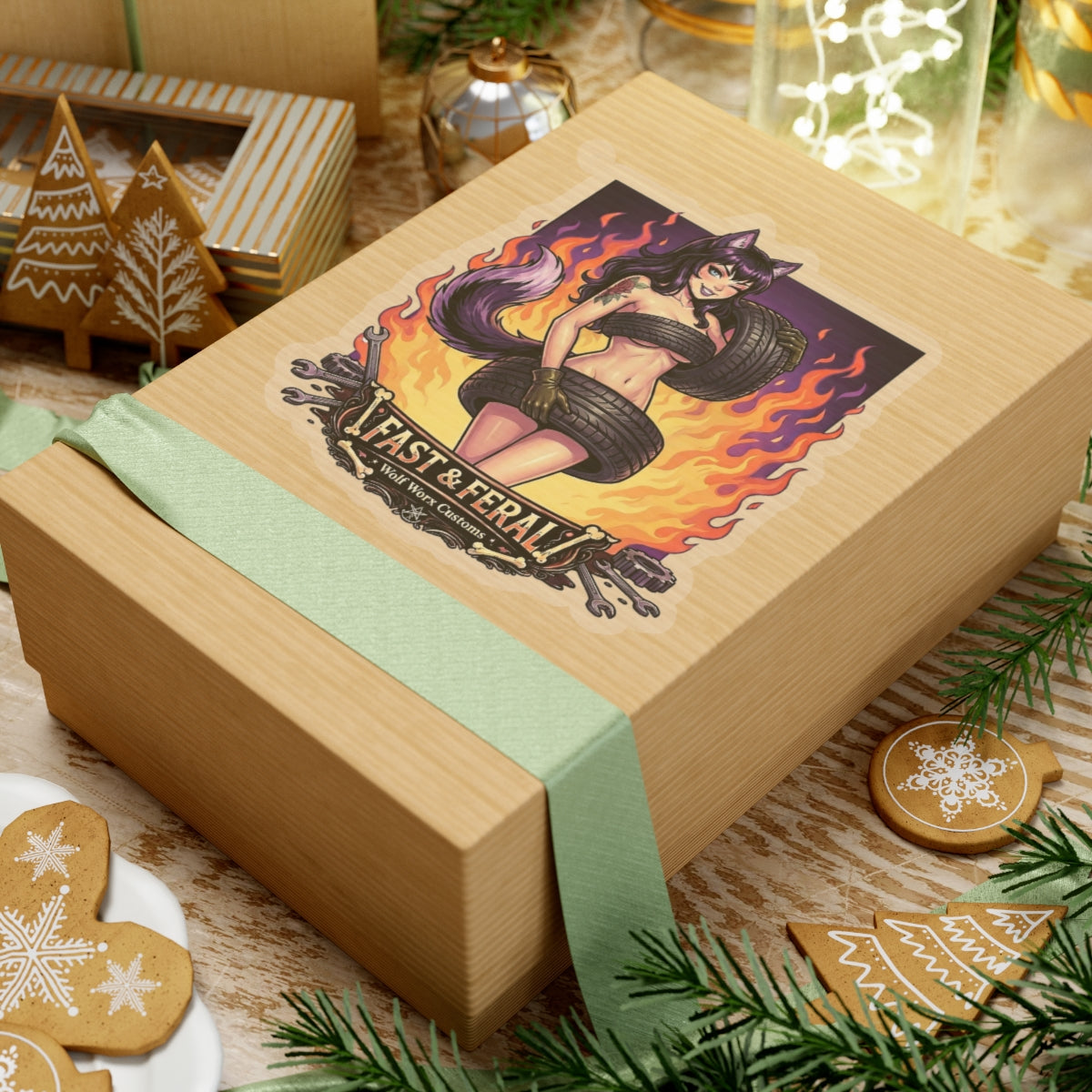 Wolf Worx Customs Fast & Feral Anime Sticker