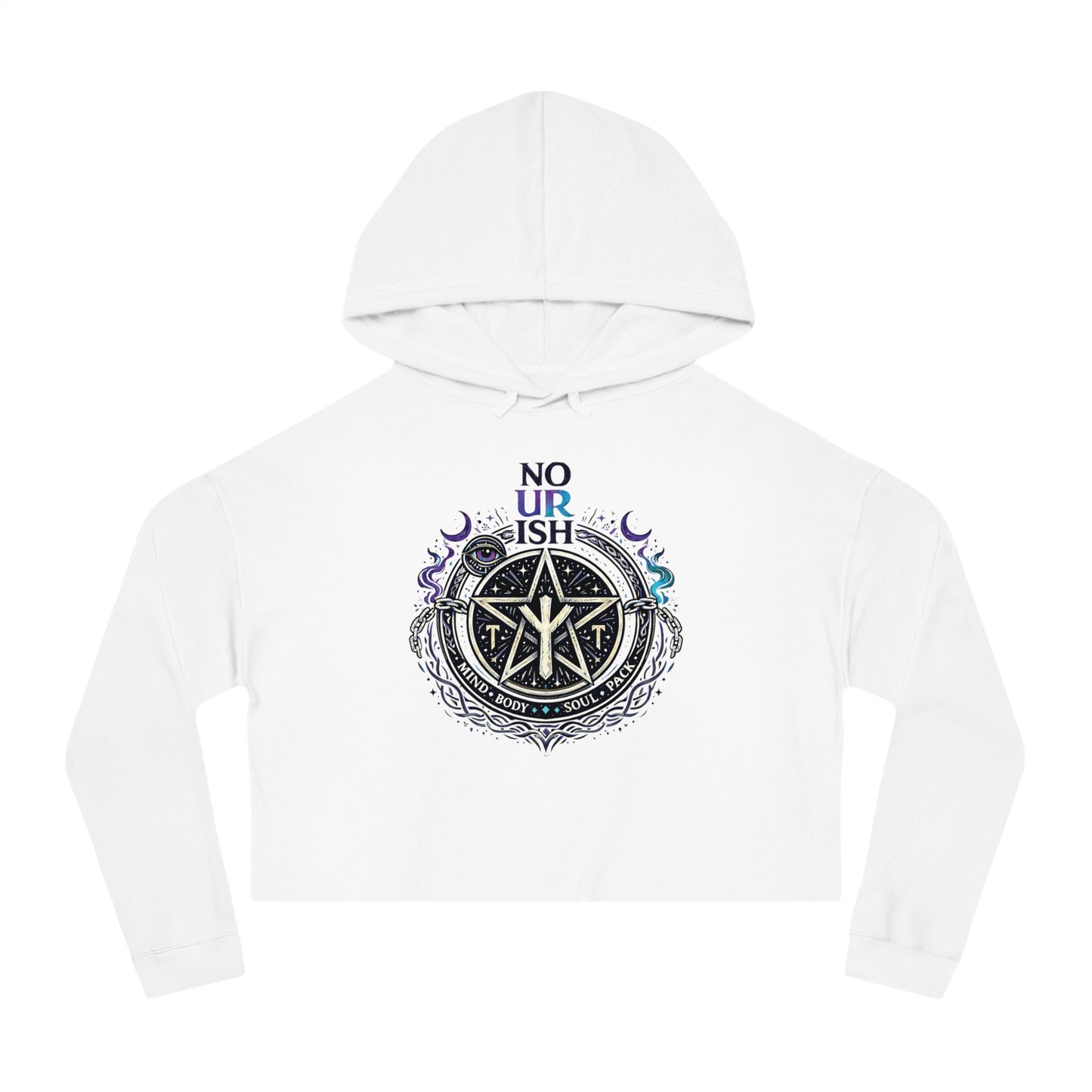 No Ur Ish NOURISH Cropped Hoodie SA/DA Awareness (Proceeds Benefit Charity)