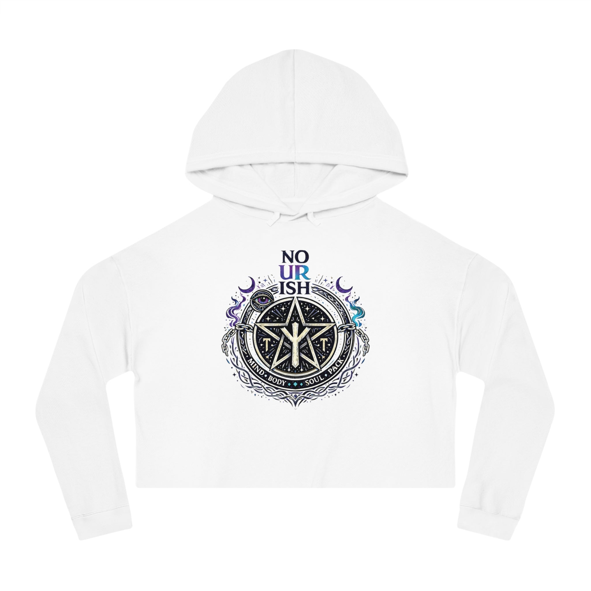 No Ur Ish NOURISH Cropped Hoodie SA/DA Awareness (Proceeds Benefit Charity)