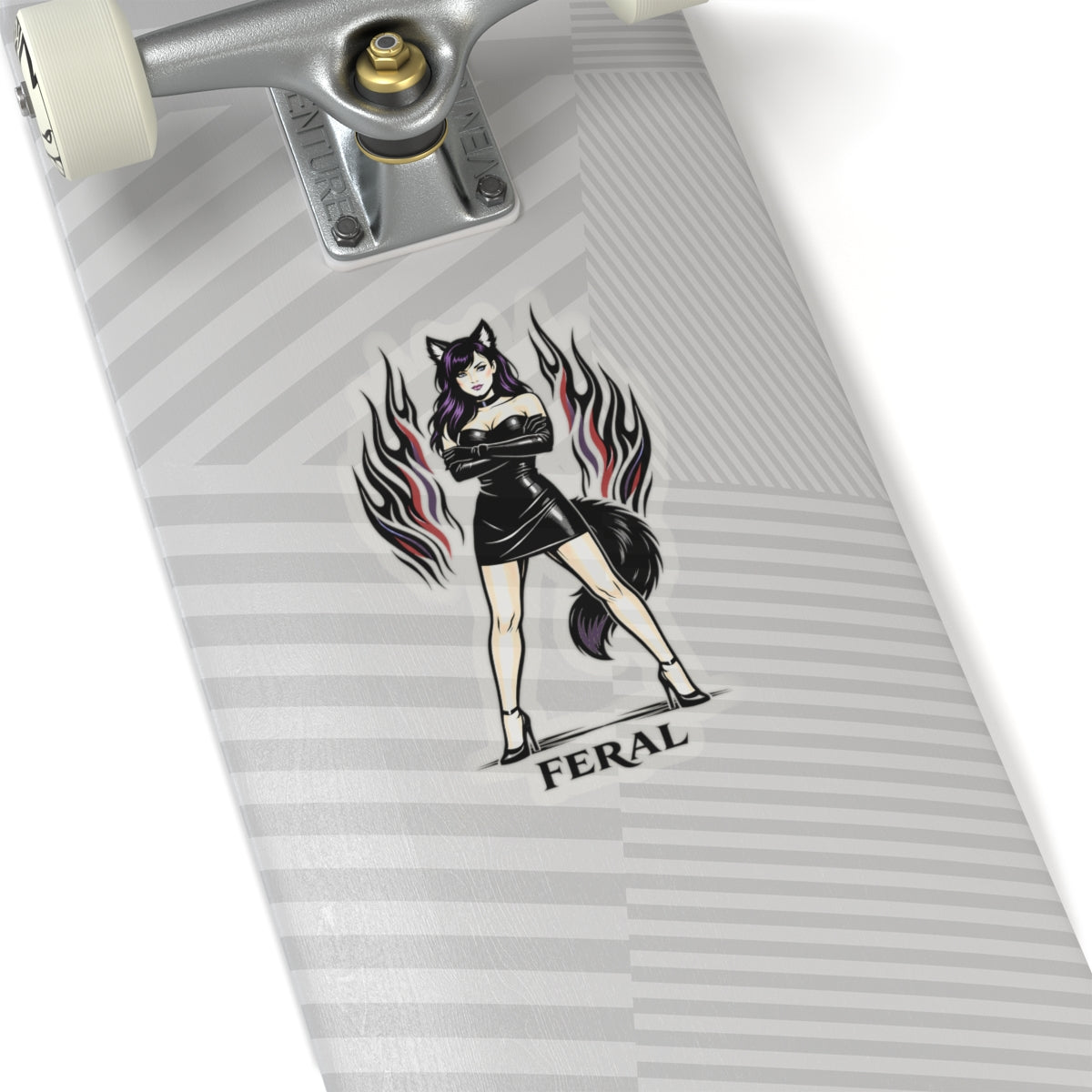 Wolf Worx Customs Feral Pinup Sticker