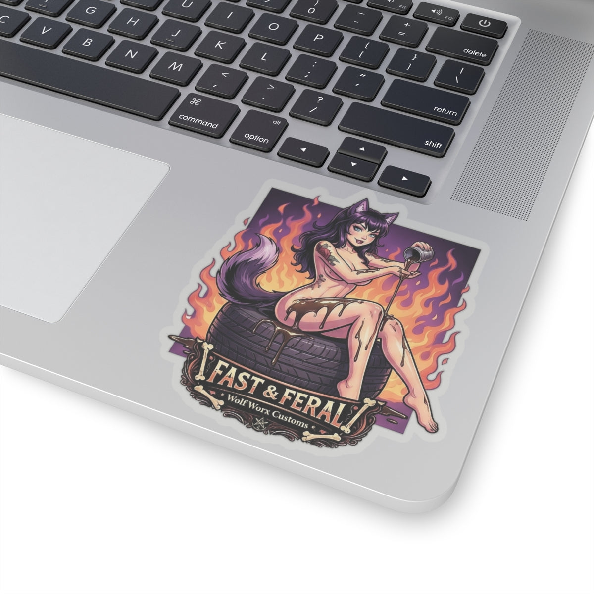 Wolf Worx Customs Fast & Feral Anime Sticker