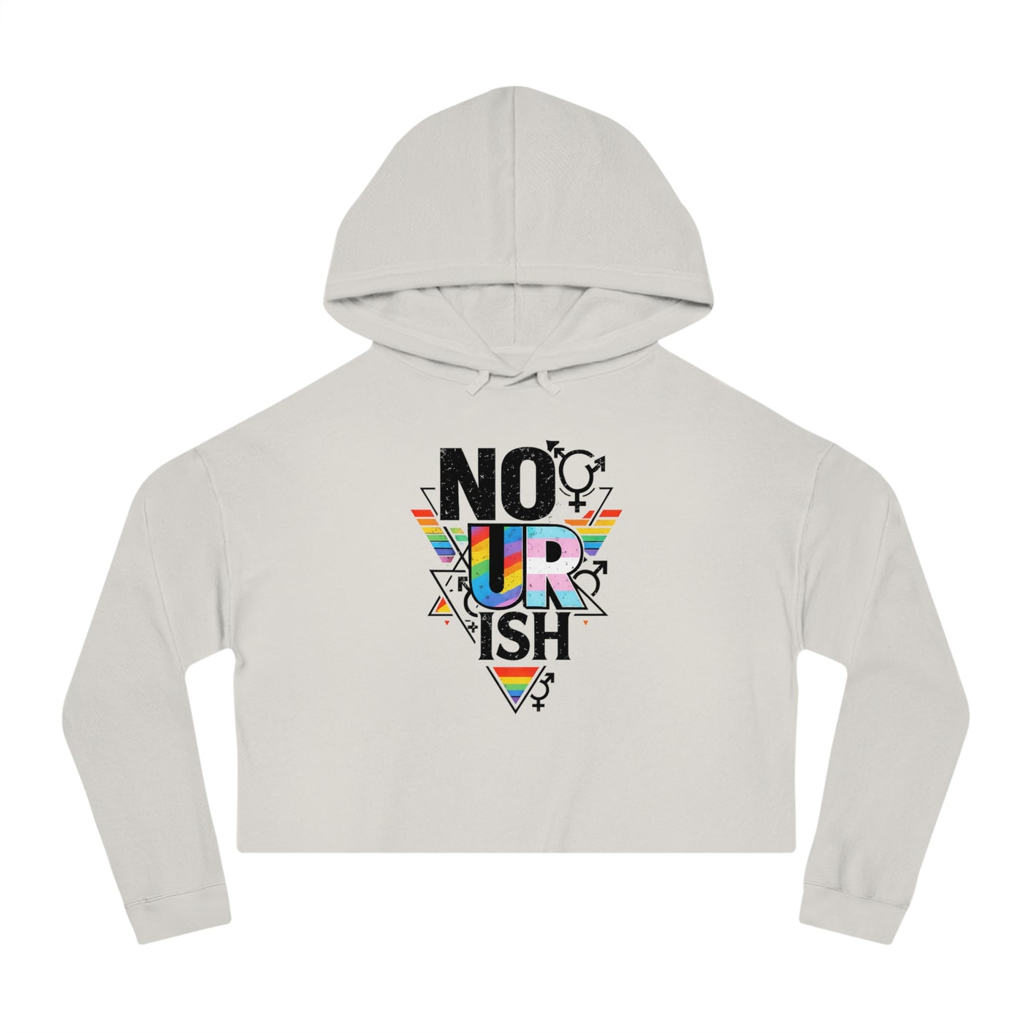 NO UR ISH Nourish Cropped Pride Sweatshirt (Proceeds Benefit Charity)
