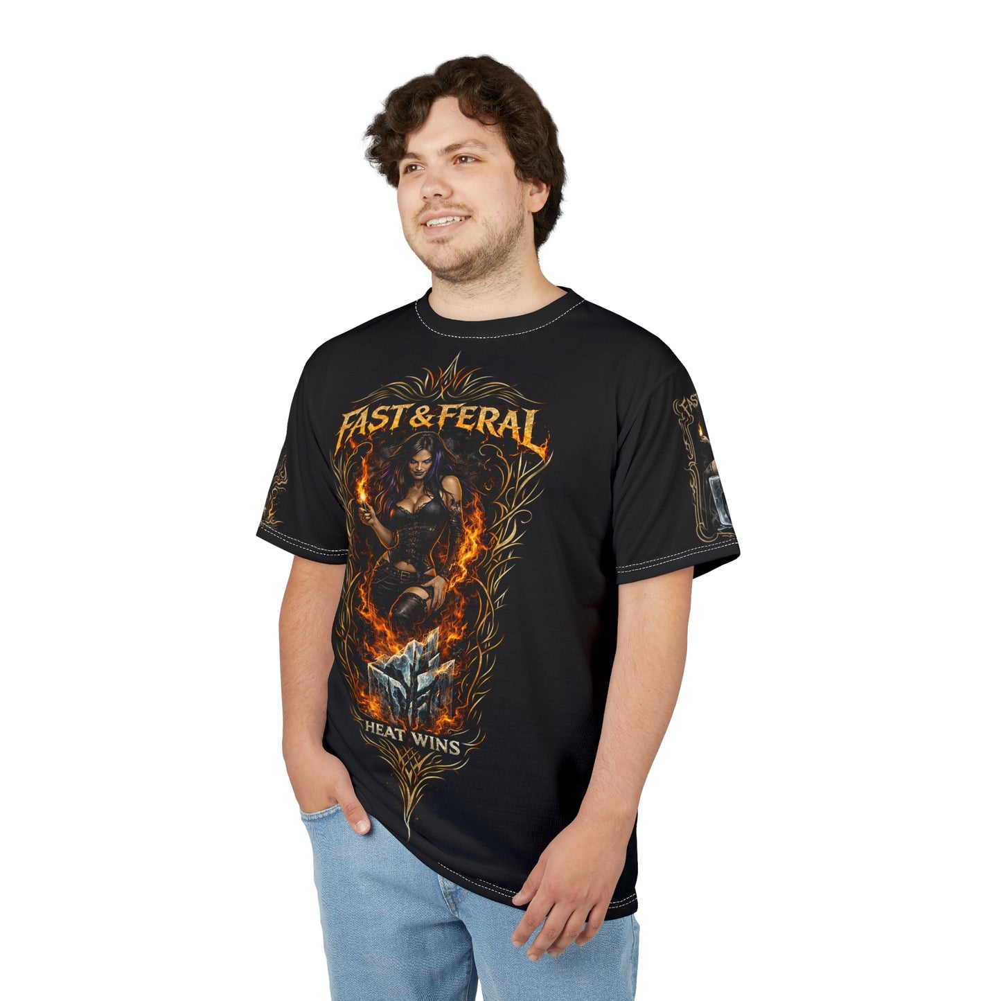 HEAT WINS! Wolf Worx Customs Fast & Feral Pinup Dommy Mommy PROTEST Shirt